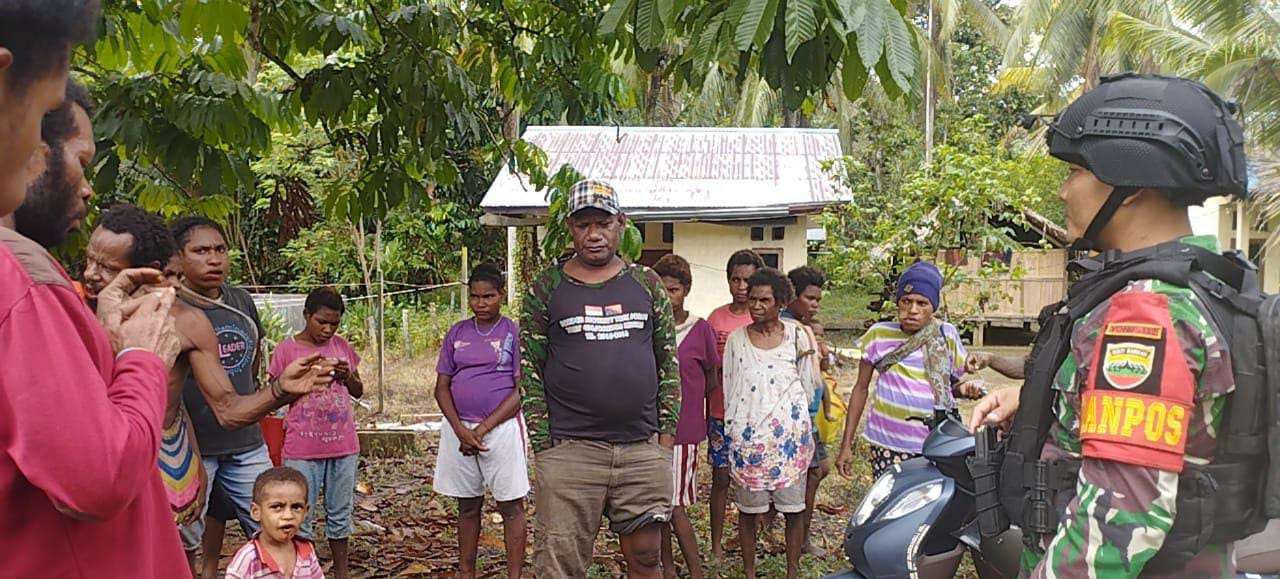 Meningkatkan Kedekatan Dengan Masyarakat Satgas Pamtas Yonif 132 Melaksanakan Anjangsana