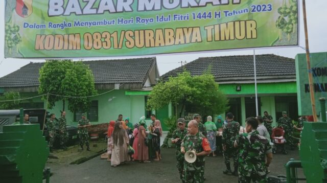 Jelang Idul Fitri 2023, Kodim 0831 Surabaya Timur Gelar Bazar Murah